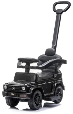 Immagine prodotto di Mercedes G63 2 in 1: macchinina a spinta con manubrio, da 1 a 3 anni - Macchinina Mercedes-Benz con licenza ufficiale, dotata di clacson e vano portaoggetti - Giocattolo da esterno per bambini piccoli con manubrio e barre di protezione – Nero