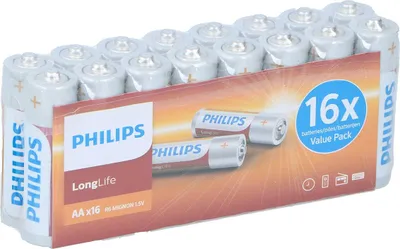 Produktbild von Philips Longlife Batterien AA - 16 Stück