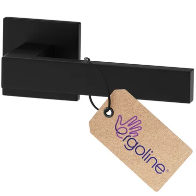 Produktbild von ERGO line Modern Design, Schwarz Türbeschlag CUBE ohne Schlossrosette, Die ultra-feine Silhouette, Türbeschlag; Türgriff; Türklinke