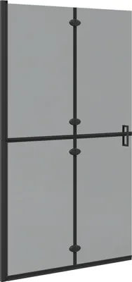 Obrázek produktu pro VidaXL Dveřní panel do sprchového koutu, černý, 110 x 6,5 x 190 cm
