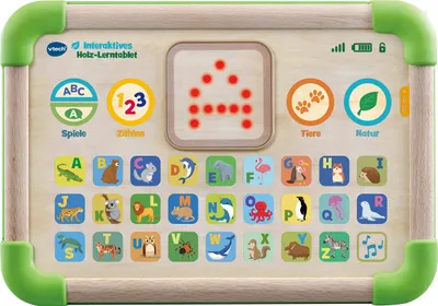 Productafbeelding van Interactief houten leertablet, leerplezier
