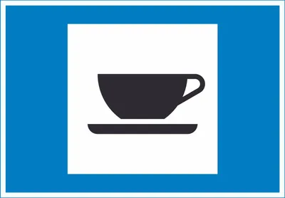Produktbild von Autobahnkiosk Symbol Schild A6 Rückseite selbstklebend