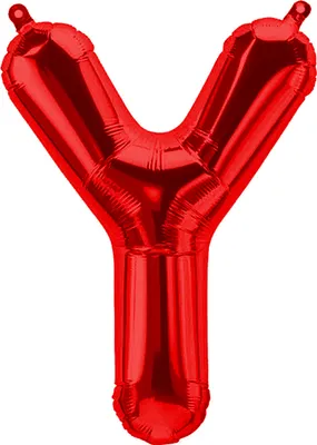 Produktbild von Folienballon Buchstabe Y, rot, ca. 80 cm, für Luftbefüllung