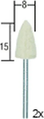 Immagine prodotto di Proxxon Filzpolierstift, Geschoss, 2 Stück, 28801