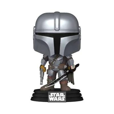 Zdjęcie produktu dla FUNKO POP! The Mandalorian with Darksaber, Figurka kolekcjonerska, Film i Seriale, 150 g