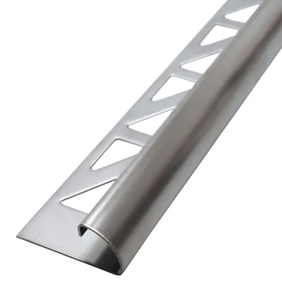 Produktbild von Dalsys Fliesenschiene Viertelkreisprofil Edelstahl Gebürstet 2,5m x 10mm, Rundprofil Halbrundprofil Fliesenprofil