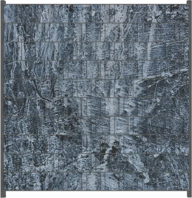 Produktbild von Wallario Zaunsichtschutz mit Motiv Alte graue Steinwand für Ein- und Doppelstabmatten Zäune in der Größe 200 x 200 cm