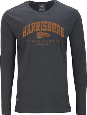 Produktbild von Übergrößen Longshirt Harrisburg Orange AHORN SPORTSWEAR Iron Grey 3XL
