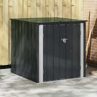 Produktbild von "Schlussverkauf" Langlebig Gartenlagerbox - mit Reichlich Stauraum - Schwarz 101,5x107x100 cm Stahl C17189