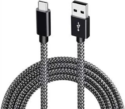 Produktbild von INF USB-A 2.0-zu-USB-C-Kabel mit 3A-Schnellladung Schwarz 1 m