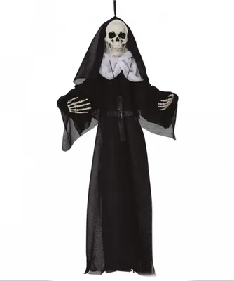 Produktbild von Nonne als Skelett Hängefigur für Halloween 50 cm