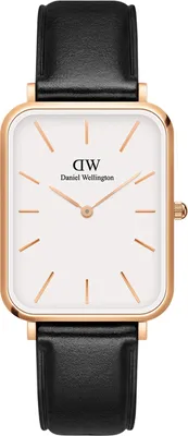Produktbild von Daniel Wellington Damenuhr Quadro DW00100450 Leder Roségold
