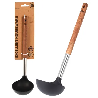 Produktbild von Suppenkelle Schöpfkelle Saucenlöffel Schöpflöffel Aus Holz Akazie 31 Cm