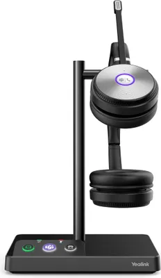 Obrázek produktu pro Yealink WH62 Dual Teams, Bezdrátový, 20 - 20000 Hz, Kancelář / call centrum, 127 g, Sluchátka s mikrofonem, Černá