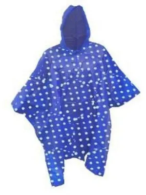 Produktbild von Fahrrad Regenponcho Quality Blue blau mit hellen Punkten Rad Freizeitzubhör Filmer 46859