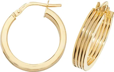 Produktbild von 9 Karat (375) Gold Damen - Creolen / Ohrringe - 15mm; TRS16373MM15