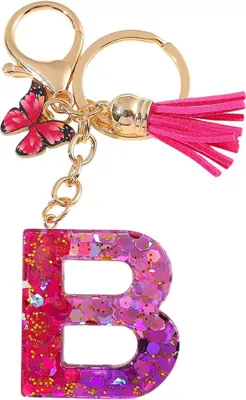 Produktbild von Schlüsselanhänger Alphabet B / Rosa / Schmetterling KP37946