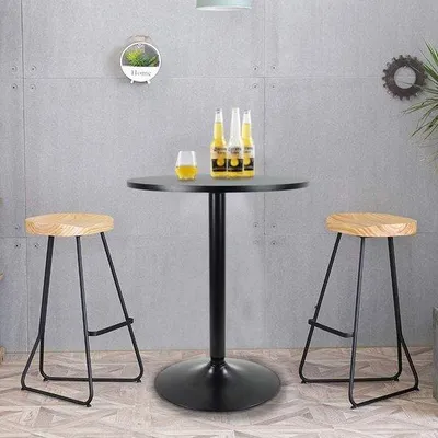 Obrázok produktu pre Čierny bistro stôl, výška 73 cm
