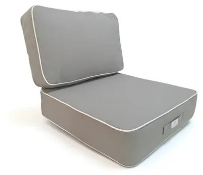 Image de Coussins pour salon de jardin premium déhoussable 60x60cm - Gris clair