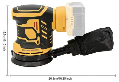 Produktbild von Exzenterschleifer - Bürstenloser Motor - 125-mm-Schleifteller - Variable Drehzahl 7000–11000 U/min - Zum Schleifen und Polieren - Ohne Akku