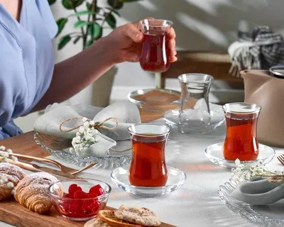 Produktbild von Gläsernkaffeeset –  – s 6er-Gläsernkaffeeset aus Glas