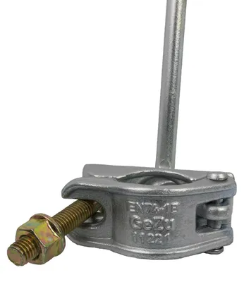 Produktbild von GeZu Impex® Bordbrettkupplung für 48 mm Rohre, Kupplung mit Haken SW 22, Gerüstkupplung, Gerüstschelle