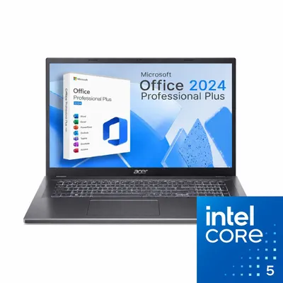 Produktbild von Acer Aspire 17" Notebook – Intel Core 5 – 16GB RAM – 1TB NVMe SSD – Windows 11 Pro + MS Office 2024 Pro – sofort startklar