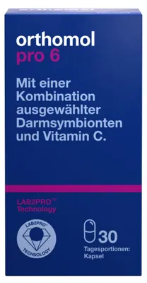 Produktbild von Orthomol Pro 6 - mit einer Kombination ausgewählter Darmsymbionten und Vitamin C, 30 St. Tagesportionen
