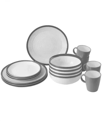 Immagine prodotto di Set di stoviglie da campeggio BRUNNER (16 pezzi) per 4 persone - Lunchbox Bellagio - in melamina Stone Touch di alta qualità - antiscivolo e resistente