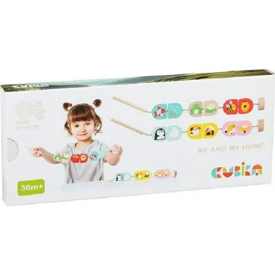 Obrázok produktu pre CUBIKA 15580 Kde žijeme - navliekacia súprava - 14 drevených dielov