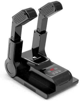 Imagen del producto de Secador de zapatos secador de botas - Rejilla plegable ajustable - Con ventilador de aire caliente y temporizador - Secado rápido para botas y guantes