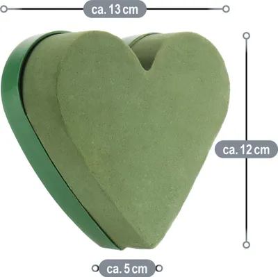 Productafbeelding van com-four® 2 stuks bloemenschuim in hartvorm - bloemenschuim voor verse bloemen - bloemenschuim voor creatieve projecten, geschikt voor bruiloften, Pasen en verjaardagen