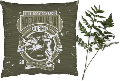 Produktbild von MuchoWow® Zierkissen Sofakissen Wohnzimmer Dekokissen 40x40 cm Mancave - Kampfsport - Sport - Vintage - Foto Kissen - Schlafzimmer Dekoration