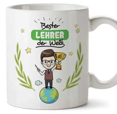 Keramikbecher Weltlehrer 350 ml, spülmaschinenfest