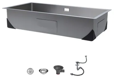 Obrázok produktu pre Umývačka SucceBuy na vstavanú inštaláciu s jedným umývacím priestorom, 85 x 45 x 19 cm, nerezová kuchynská umývačka v rustikálnom štýle, vstavaná umývačka pre kuchyňu, karavan, prípravnú kuchyňu, práčovňu a bar