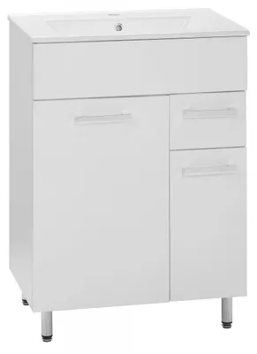 Obrázok produktu pre Skrinka Astor s umývadlom 50 cm Lupo biely lesk