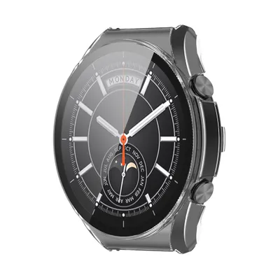 Image de Étui en verre trempé avec cadre en PC, étui protecteur antichoc pour Smartwatch
