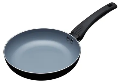 Keramik-Kochpfanne 20 cm, induktionsgeeignet, antihaft, schwarz/blau