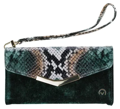 Image de Mobilize Gelly Velvet  Étui pour Samsung Galaxy A21s - Pochette amovible 2-en-1 - Green Snake