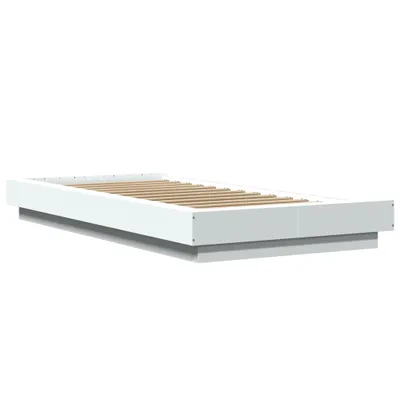 Produktbild von Bettgestell mit LED Weiß 75x190 cm Holzwerkstoff