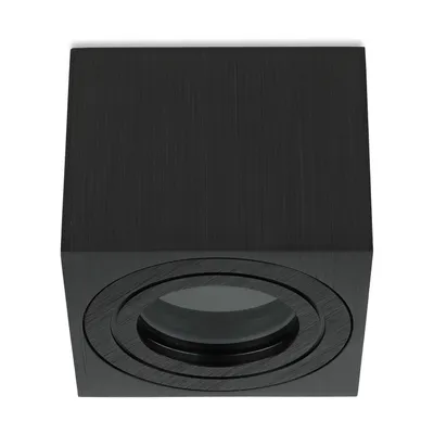 Produktbild von Sweet LED Aufbaustrahler Bad eckig flach Aluminium schwarz IP44 Aufbauspot