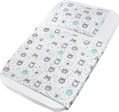 Produktbild von FlyIdeas Next 2 me Spannbettlaken Beistellbett Baby 83x50 cm, 3 STK. Komplett-Set Bettlaken Matratzenschoner