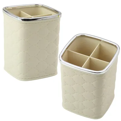 Produktbild von Pinsel-Organizer mit vier Fächern, Weiß, 12 x 9,5 cm