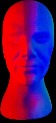 Produktbild von PSYWORK Schwarzlicht Deko Kopf "Glowhead" Multicolor
