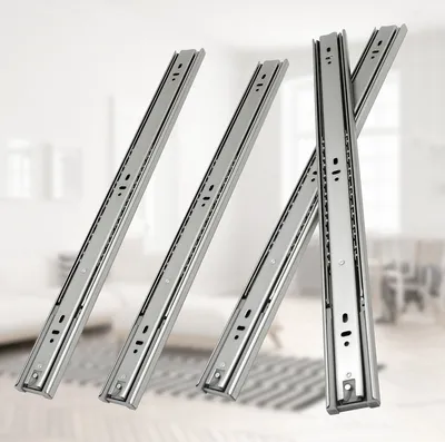 Immagine prodotto di Yakimz Guide per cassetti Guide per cassetti 45 mm a estrazione totale autobloccanti Guide strette 550 mm 8 pezzi