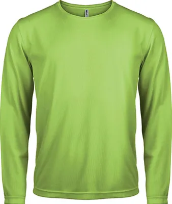 Produktbild von Proact Herren Sport Langarmshirt Laufshirt Sportshirt Longsleeve, Größe:L, Farbe:Lime