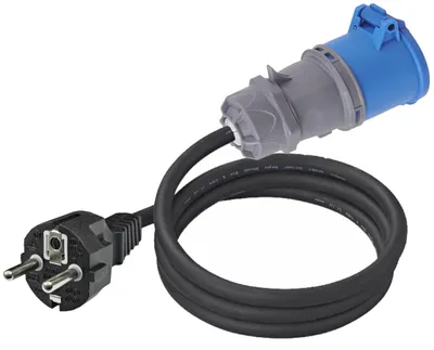 Produktbild von CEE Adapter Stecker Kupplung Verlängerungskabel 16A für Camping Wohnmobil Boot