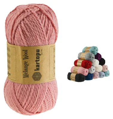 Produktbild von 100g Strickgarn Melange Wool Strick-Wolle Garn Häkelgarn Wolle Farbwahl