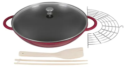 Obrázok produktu pre Staub Wok, Kolo, Wok/panvica na vysmážanie, Čerešňa (ovocie), 5,7 L, 1 osôb, 6,1 kg