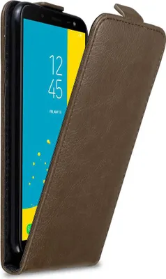 Obrázek produktu pro Cadorabo pouzdro pro Samsung Galaxy J6 2018 Protective Case in Brown Flip Case Case Cover